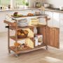 Grill cart, 3 shelves, 4 wheels, 118 × 47 × 92 cm