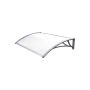 Door canopy 125 x 75 cm, transparent