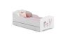 Children's bed Anna with drawer and mattress 144 cm x 75 cm x 63 cm, princess with unicorn