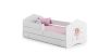 Children's bed Fala with drawer, mattress and barrier protection 164 cm x 85 cm x 63 cm, princess with wings