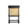 Side table 40x40x60cm., black/light brown