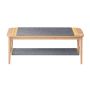 Hallway bench 110x37x46cm., light brown/gray