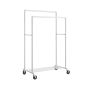 Clothes rack on wheels, white