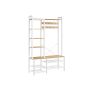 Clothes rack 40x120x190cm., light brown/white