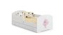 Children's bed Luk with drawer, mattress and barrier protection 164 cm x 85 cm x 63 cm, princess