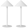 Laetav LED-laualamp, 2 tk komplekt, Valge, Ø15 × 31,5 cm