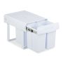 Sisseehitatav jäätmete sortimissüsteem Relaxdays, 4 × 8 l, Valge, 34 × 34,6 × 51,8 cm
