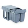 Integreeritav jäätmete sortimise prügikast Relaxdays 10027288.0, 4 sektsiooni, Hall, 48 × 35,1 × 34,3 cm