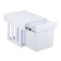 Sisseehitatav prügikast Relaxdays, 2 × 15 l, Valge, 34,3 × 35,1 × 48 cm