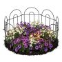 Встраиваемый садовый забор Relaxdays, 6 элементов, Чёрный, 240 × 45 см