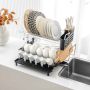 Dish Dryer, 2-Tier, Silver, 58 × 42 × 37 cm