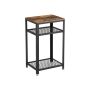 Side table LET75BX, brown/black