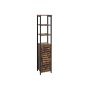 Tall cabinet LSC37BX 37 x 30 x 167 cm., brown/black