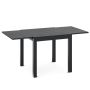 Extendable aluminum outdoor table, Grey, 80–160 × 75 × 80 cm