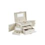 Jewelry box 18.2x26x17.4cm., cream/gold color