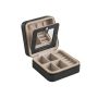 Jewelry box 11.4x11.4x5.5cm., black/cream color