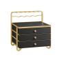 Jewelry box 20.5x22.7x23.5cm., black/gold color
