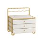 Jewelry box 20.5x22.7x23.5cm., white/gold color