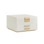 Jewelry box with mirror 23x23x14cm., various colors