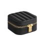 Jewelry box 10.5x10.5x6cm., black/gold color