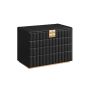 Jewelry box 17x28x20.5cm., black/gold color