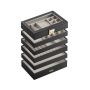 Jewelry box 17x28x25.3cm., black/beige