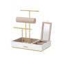 Jewelry holder with mirror 17x27x29cm., various colors