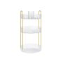 Body care product stand 23x23x46cm., gold color