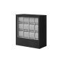 Watch box 15x29.5x32.5cm., black/gray