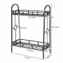 Black Metal Plant Stand with 2 Shelves, Indoor and Outdoor