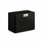 Jewelry box 16.3x27.3x20.5cm., black/gold color