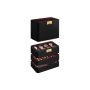 Jewelry box 16.3x27.3x20.5cm., black/gold/red colors
