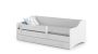 Children's bed Eryk with mattress and drawer 164 cm x 85 cm x 60 cm, white handles