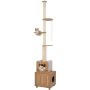 Cat tower, 3 height levels, 67.31 × 44.45 × 256.54–275.59 cm