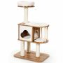 Cat tower with scratching posts, 3 levels, 68 × 48 × 117 cm