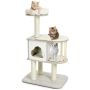 Cat tower with scratching posts, 3 levels, 68 × 48 × 117 cm