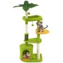 Cat Scratching Post, 2 Platforms, Green, 48 × 40 × 122 cm