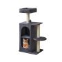 Cat scratching post FEANDREA, 2 caves, Gray, 45 × 101 × 35 cm