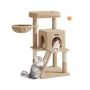 Cat scratching post Feandrea PCT051P01, with large platform, 48 × 48 × 96 cm