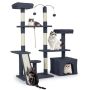 Cat Drift with 7 Levels, 2 Padded Perches, Dark Grey