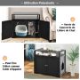 Cat litter box enclosure, two doors, 80.01 × 53.34 × 180.34 cm