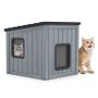 Cat house, 2 PVC doors, 62.5 × 54 × 56.5 cm