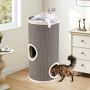 Cat house-scratching post, 4 levels, 3 hiding places, 36 × 36 × 70 cm
