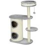 Cat house PawHut 59x35x100cm., gray/cream color