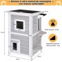 Cat house, two-story, 44.5 × 45.7 × 78.7 cm