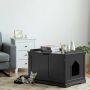 Cat toilet house, with adjustable partition, 75 × 54 × 52 cm
