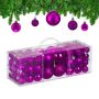 Ёлочные игрушки Relaxdays, 76 шт, Розовый/серебристый, 4 × 3 см, 5 × 4 см, 7 × 6 см
