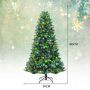 Christmas tree, 350 LED lights, 9 modes, 845 branches, 94 × 180 cm
