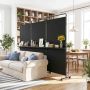 Room divider, 3 sections, 3 shelves, 102 × 17.5 × 74 inches