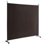 Room divider, with casters, 185.42 × 185.42 × 30.48 cm